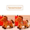 Pony Plush Pendant Backpack Charm With Dragon Phoenix Flower Embroidery Design For Chinese New Year Gift