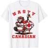 HTUANBAQ Nasty Canadian Maple Elbows Up Beaver and Goose Canada T-Shirt