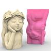 Crown Girls Pen Holder Silicone Molds Table Ornament Mould Plasters Making Tool Succulent Planter Mold Easy To Clean
