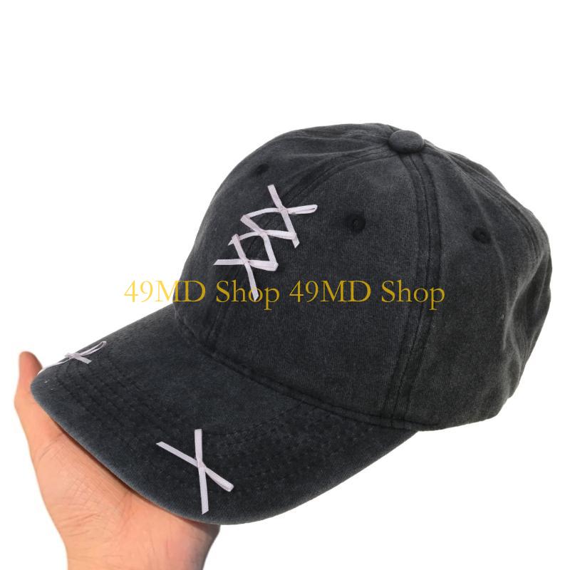 49MD Little Ribbon Bowtie Hat Adjust Baseball Hat Women Sun Hat Spring Headwear