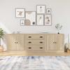 Cabinets, 3 Pcs., Sonoma Oak, Wood-based Material