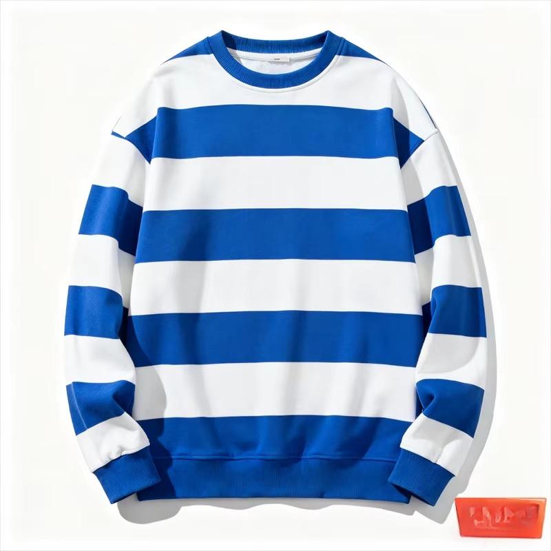 Retro Gestreifte Gedruckte Lässige Weiche Warme Übergroße Pullover Herbstmode Langarm Bequem Vielseitig Freizeit Herren Damen Pullover