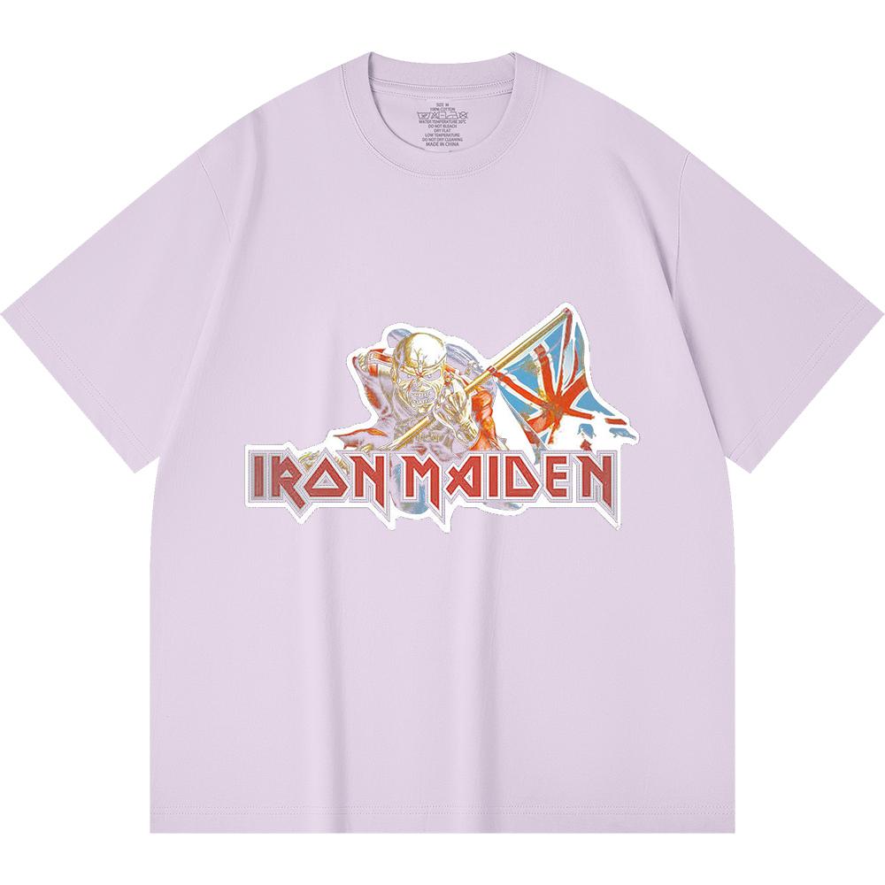 230 Gsm 100% Cotton Heavy Metal T-Shirt  Rock Band Popular Music Print Unisex Heavy Cotton T Shirt