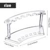 Tinlade 2 Pieces Plastic Pen Holder Stand Display Rack 6-Slot Pen Makeup Brush Rack Organizer Eyebrow Stand for School Office Home Store(Clear)