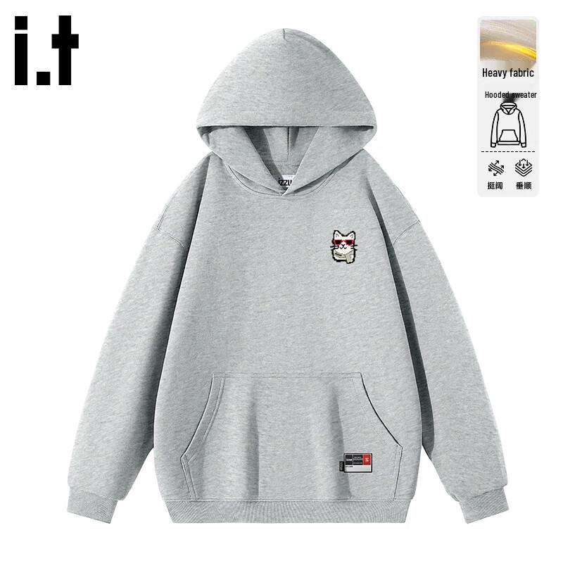 

izzue it Men s ZI Pixel Cat Heavyweight Hooded Sweatshirt 2XL