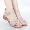 New Summer Women Sandals Open Toe Beach Shoes Female Wedges Shoes Comfortable Women's Flat Sandals Soft Soles Mom's Shoes