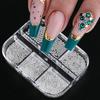 6 Grids Mini Stainless Steel Metal Bead 3D Sliver Gold Small Micro Beads DIY Nail Art Decoration Accessories