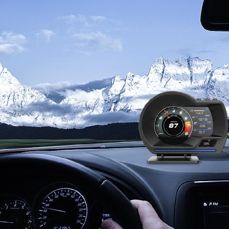 Digital Dashboard Instrument Car Windshield Display Unit Adjustable Mount OBD System Integration Measurement