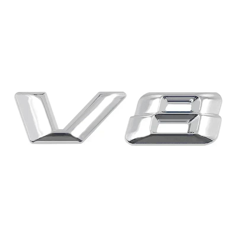 3D chromově černá V8 Logo Písmena Znak Odznak Nálepka na Blatník Auta Pro Mercedes Benz AMG GL ML SL 500 220 C63 S500 V8 Příslušenství