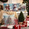 Wohndekoration Weihnachten Festliche Drucke Kissenbezüge Muster Kissenbezug Geeignet für Sofa Schlafzimmer Auto Kissenbezug