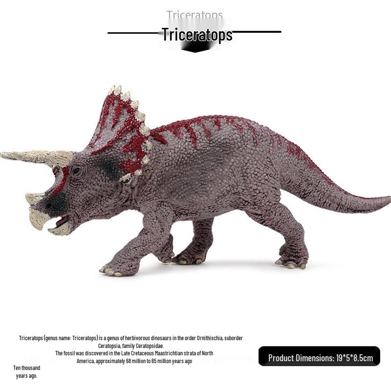 Jurassic Dinosaur Model Set: Double-Crowned Dragon, Pterodactyl, Triceratops, Styracosaurus, T-Rex