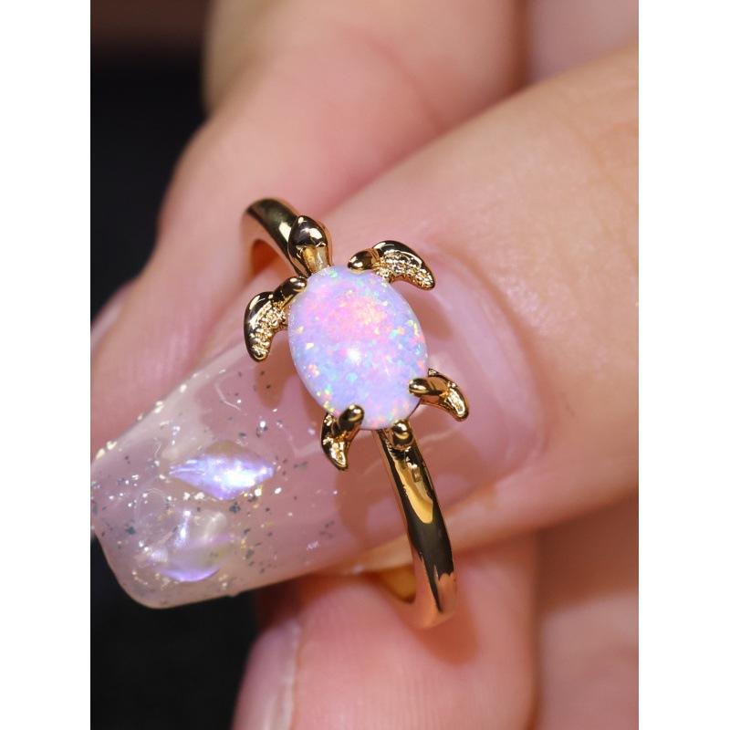 Australian Treasure Oval Zircon Wedding Ring Fashionable and Elegant Horse Eye Engagement Women's Mother's Day Accessories