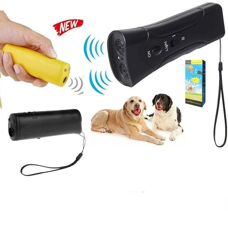 

3 in 1 Pet Dog Repeller Whistle Anti Barking Stop Bark Training Device Trainer LED Ultrasonic Anti Barking Without Battery