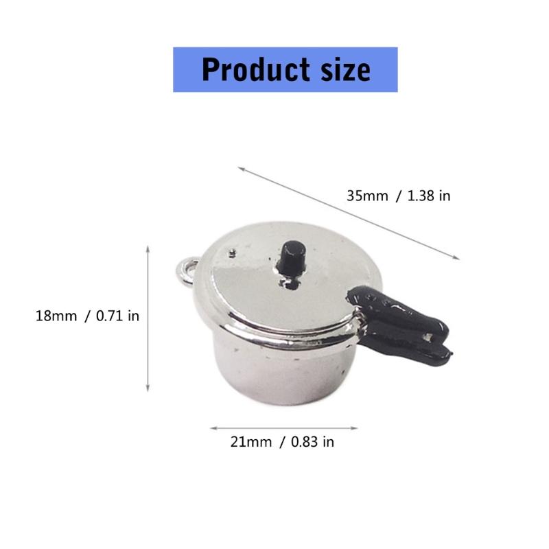 Modell Schnellkochtopf Puppenhäuser Küche 1:Maßstab 12 Realistisches Kochgeschirr Schnellkochtopf Modell für Kreativen Spaß