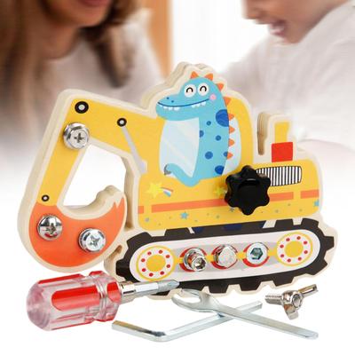 Cacciavite in legno Busy Board Apprendimento precoce Abilità motorie fini Tavola a vite Tavola sensoriale Giocattolo educativo per regalo di festa per bambini