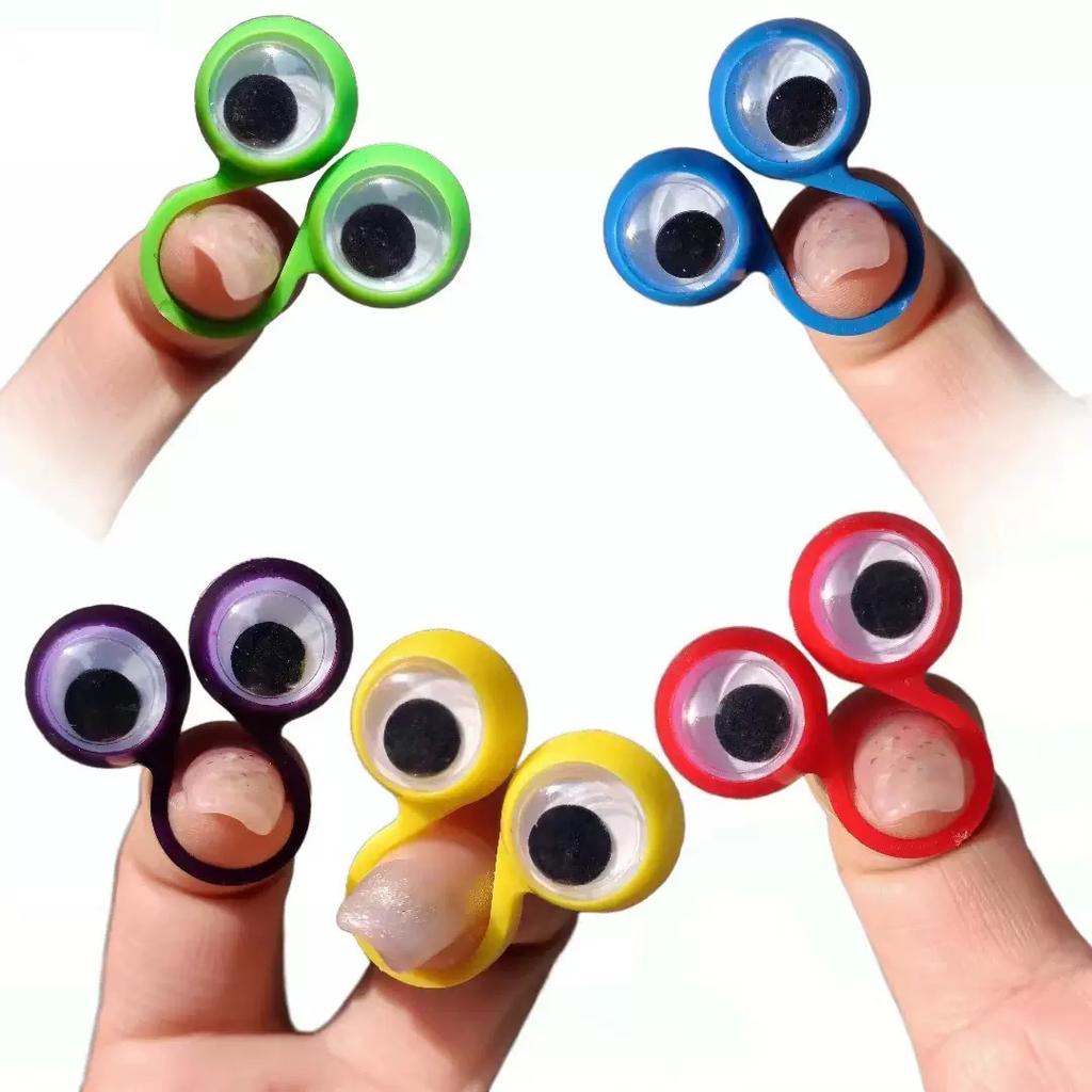 Komik Titreyen Göz Küresi Parmak Kuklası Plastik Yüzükler Çocuklar İçin Parti Hediyelikleri Şakalar Oyunlar hediyeler doğum günü dekorasyonu