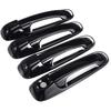 8Pcs Set Plastic 4 Door Handle Covers Fit for Dodge Ram 1500 2500 3500 4500 5500 2002 2003 2004 2005 2006 2007 2008-Gloss-Black