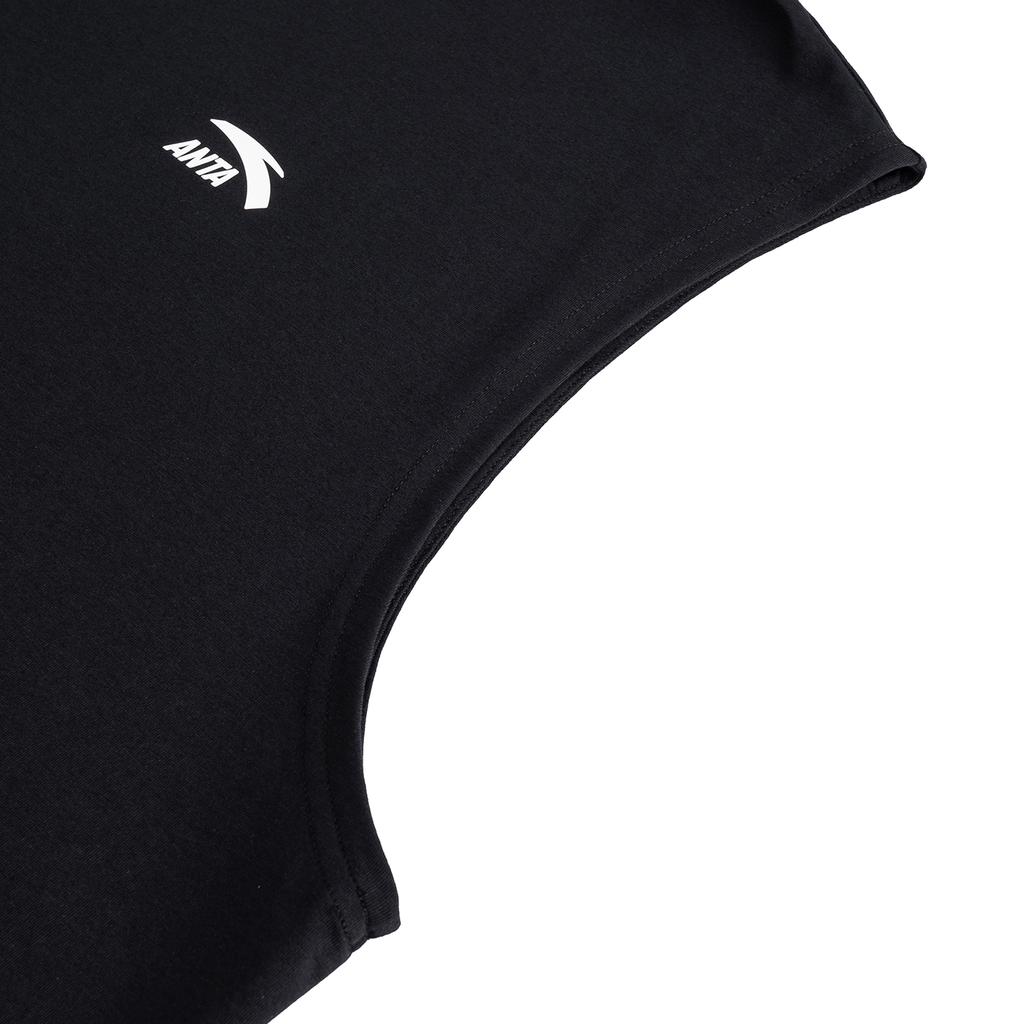 Anta Mens Knitted Sports Loose Tank Top Summer 2026 Men tops Basic-Black 952628115-2