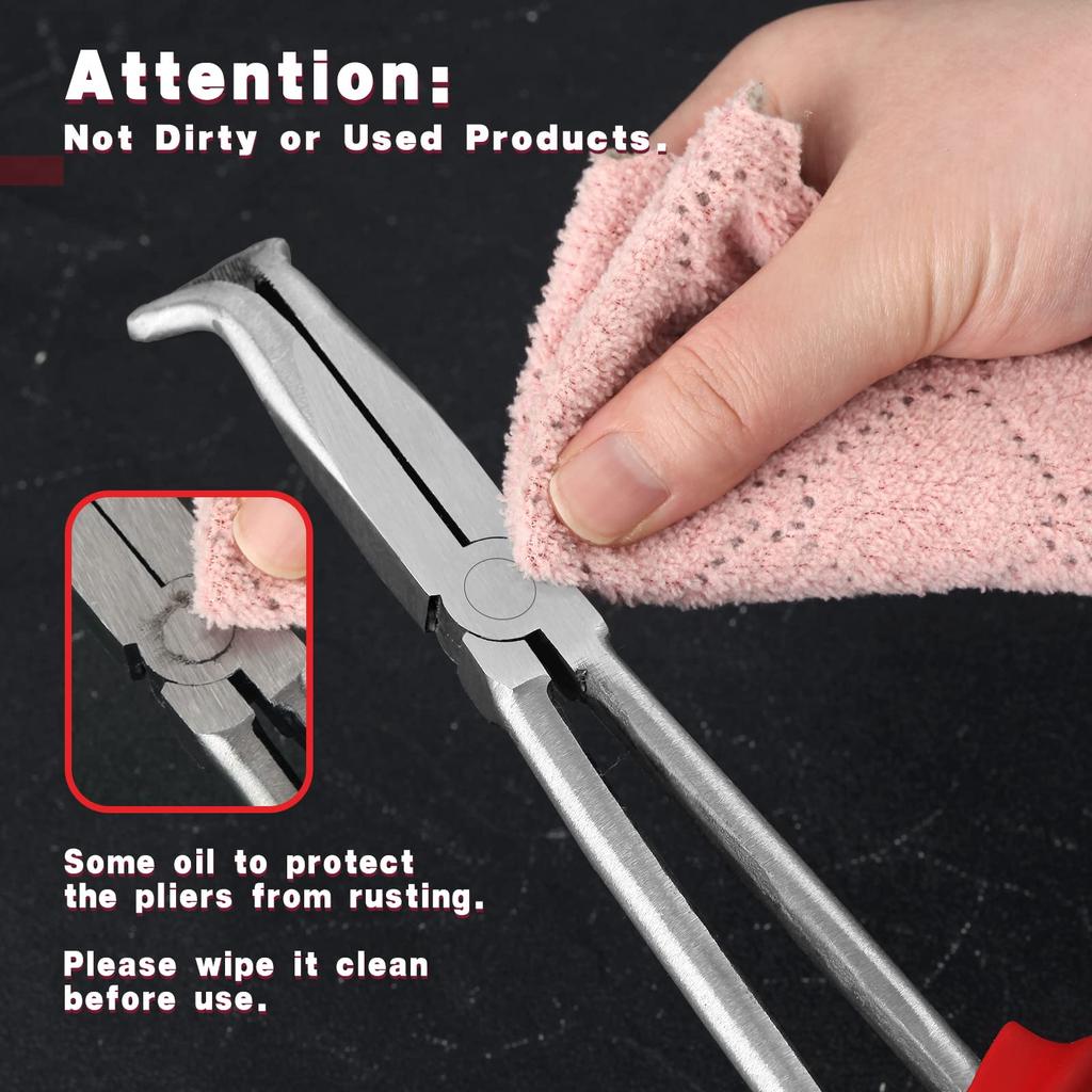 LEONTOOL Schlauchzangen Werkzeuge Motorrad Gerade Schlauchschellenzange Mechanikerzange Langer Schlauchgreifer Lange Spitzzange Schlauchschellenzange Lange Reichweite Langer Typ