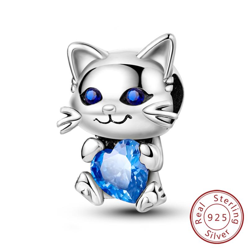 Charms Passen Original Armband Kupfer Charms Perlen Katze Hund Tier Herz Anhänger Für Frauen Schmuckherstellung Geschenk