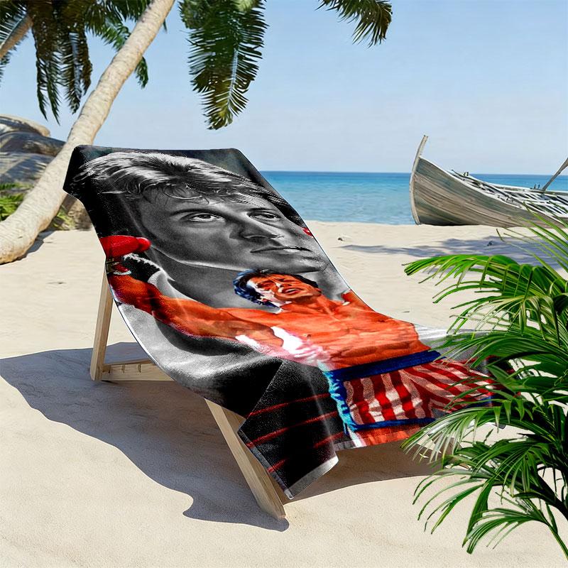 Boxer Patriotic Shorts Print Beach Towel Large Soft Quick Dry Towel For Beach Camping Swimming