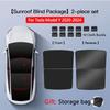 Sunshades For Tesla Model 3 Sunroof Highland 2026 Model Y 2020-26 Ice Cloth Buckle Sun Pare Glass Front Rear Skylight AccessoryWindshield Sunshades 1