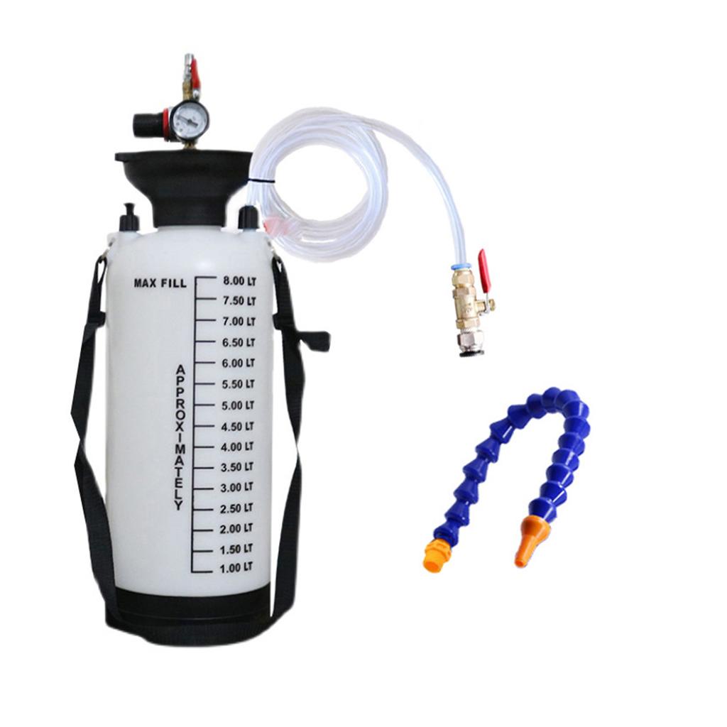 Bomba de Fluido para Automóviles de 5L/8L Herramienta de Relleno de ATF Rellenador de Aceite de Caja de Cambios Extractor y Dispensador Neumático de Fluido Tanque Rellenador de Aceite de Engranajes