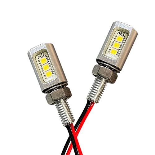 

Discover winds 3LED Bright! Thick wiring! Motorcycle license plate light License plate screw LED built-in bolt Universal White light color Set of