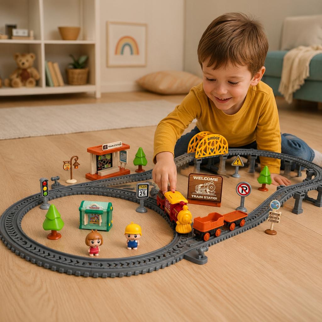 [PACZA] Electric train locomotive set of 101 elements Z3374