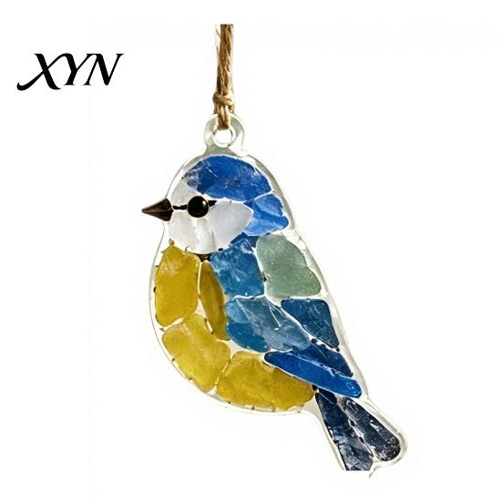 Mini Stained Glass Decoration Sea Suncatcher Ornament, Handmade Animal Ocean Acrylic Hanging Pendants, Garden Window Decor DIY Summer Ornament Decor,
