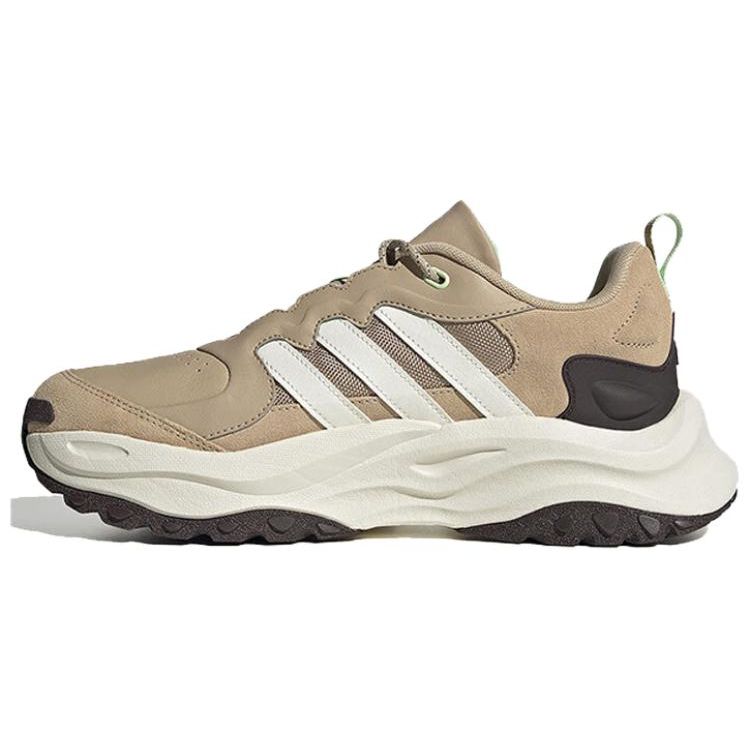 Adidas Maxxwavy Comfortable Versatile Leather Shock Absorbing Breathable Low Top Casual Running Shoes Unisex Sneakers Brown IF9299