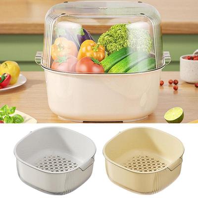 Gemüsesiebe und Durchschläge Doppelschichtiger Nudel-Reis-Durchschlag Sieb mit Schüssel für Nudeln Spaghetti Beeren Salate