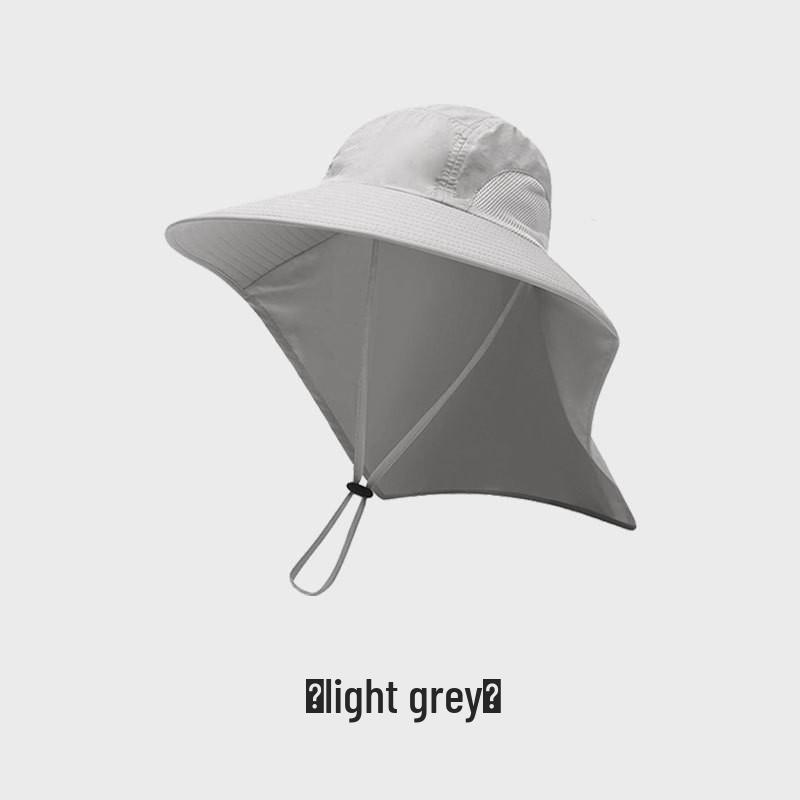 Herren Sommer Sonnenschutz Fischerhut mit breiter Krempe, Nackenschutz und Netzeinsätzen an den Seiten für Outdoor-Aktivitäten