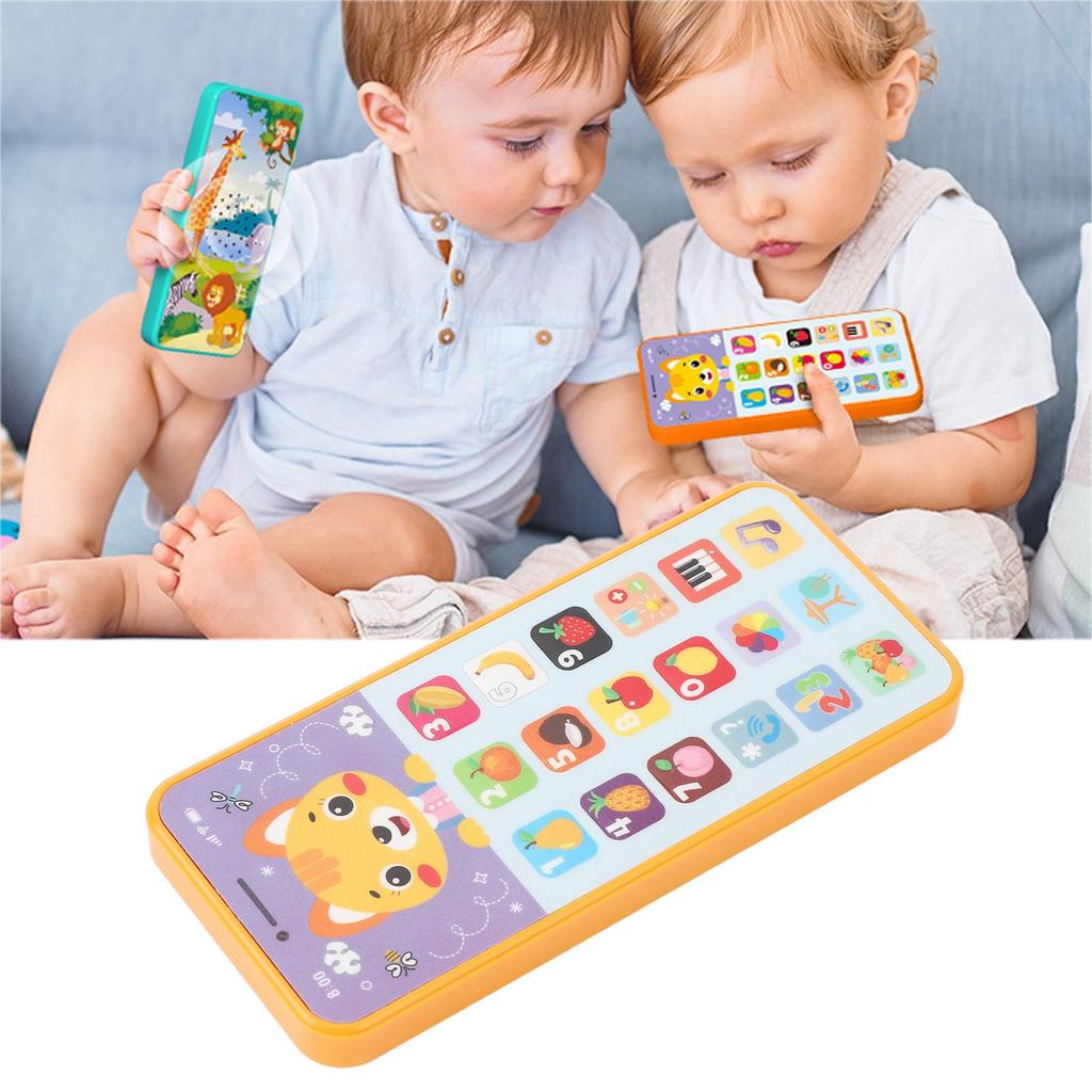 Baby Cell Phone Toy 18 Buttons 6 Modes USB Charging Multifunction Early Education Simulation Phone Toddlers Phone Toys