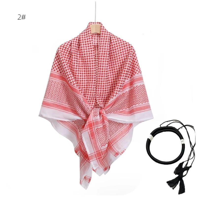 Islamisk Foulard Skjerf Menn Arabisk Hodeplagg Hijab Skjerf Jersey Turban Arabisk Hodeplagg For Kvinner Muslimske Klær Bønn Turbante