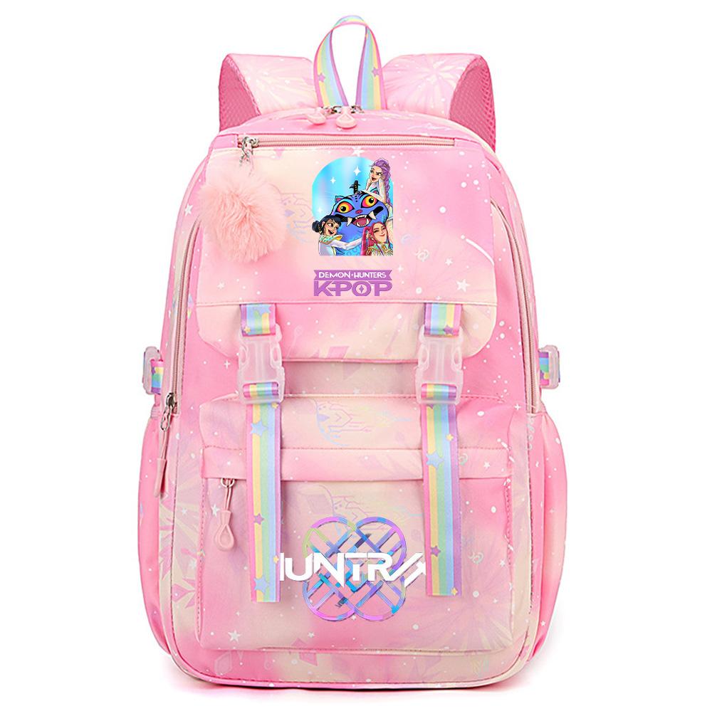 Anime Demon Hunters Printed Large Capacity Waterproof Backpack Teenger Student Schoolbag Bookbag Travel Bag