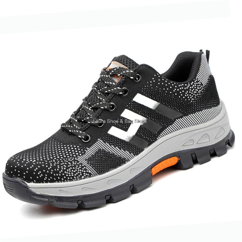 Fashion Work Safety Shoes Men Boots Fashion Work Sneakers Male Shoes Adult Work Boots Steel Toe Shoes Indestructible Men Safety Boots