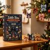 Acrylic Holiday Tree Pendants 24Pcs Christmas Advent Calendar with Retro 2D Flat Bow Ornaments, Decorative Romantic Home Decor Accents Countdown