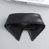 Detachable PU Leather Blouse False Collar Clothes Accessories Shirt Fake Collar Neck Shoulder Wraps