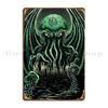 Cthulhu Rising Metal Plaque Wall Decor Wall Cave Wall Decor Cave Designs Tin Sign Poster