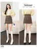 Summer High Waist Pleated Wrap Skirt with Lining