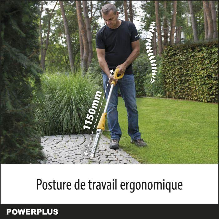 Powerplus Désherbeur Électrique POWXG6601 - Extracteur de Mauvaises Herbes de 2000 W, 115 cm de Long et Température de 650° C