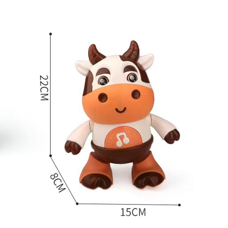 Zabawka Tańcząca Krowa - Elektryczna Muzyczna Pluszowa Krowa z Zabawnymi Piosenkami i Ruchami, Zabawki Interaktywne dla Niemowląt, Śliczny Maluch Świąteczny G