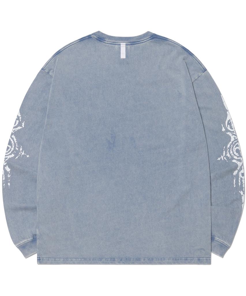 Nomaenyueol S.G Washed Long Sleeve Tee - Washed Blue