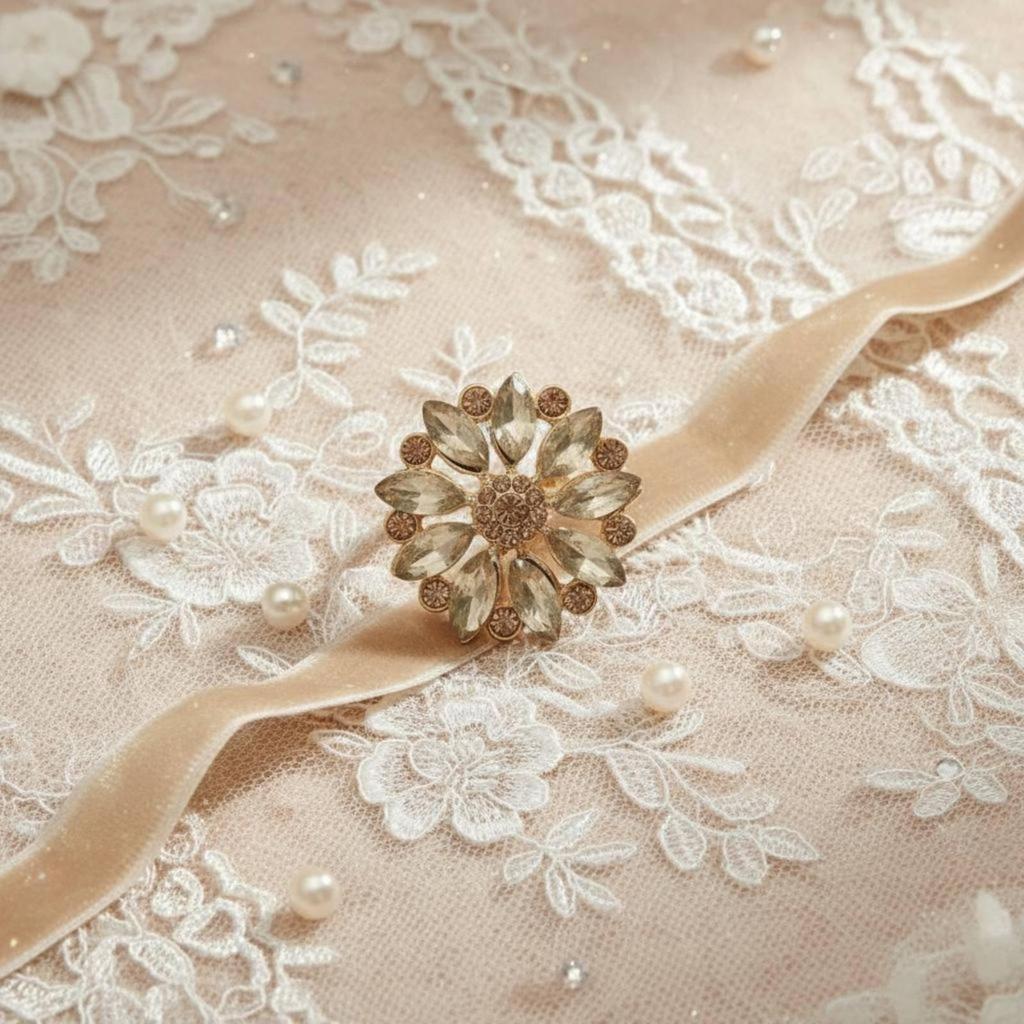 Buttons, Crystal Decorative Luxurious Embellishments for Elegant Closures on