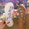 2024 New Fashion Summer Women's Sandals Bow Decorated Rhinestone Lace Up Open Toe Versatile Women's Shoes Zapatos De Mujer