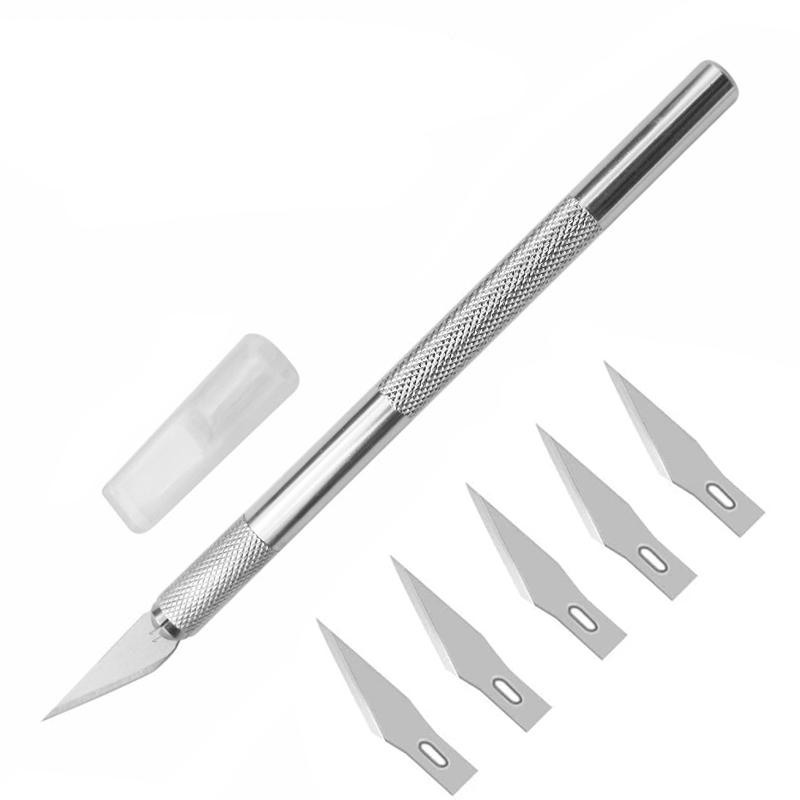 

Metal Pen Knife Carving Craft Knife Kit Engraving Cutter Scrapbooking Paper Cut DIY Handmade Handicraft Carving Tool Accessories