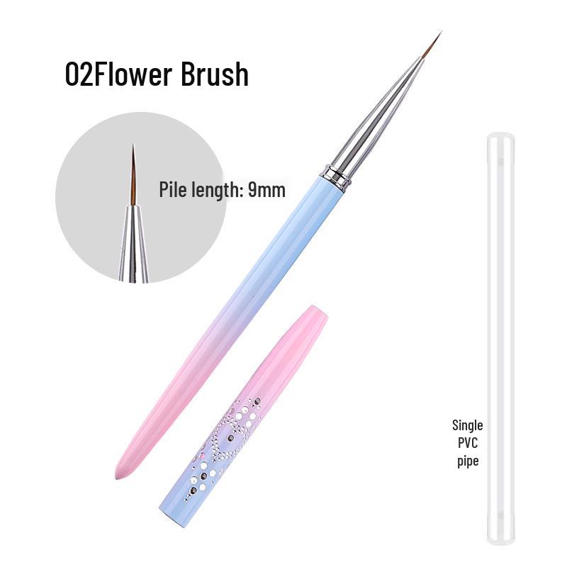 Nail Art Pen Set: 15-Piece Liner Gel Polish & Carving Blooming Brushes