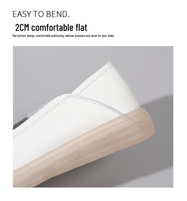 Damen Loafer im koreanischen Stil aus weichem Leder mit Metallschnalle - Herbst/Winter Lässige vielseitige Schuhe