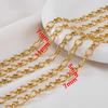 1Meter Stainless Steel Gold Plated Link Chain for Needlework DIY Men Necklace Bracelet Jewelry Making Materials Supplies No Fade
